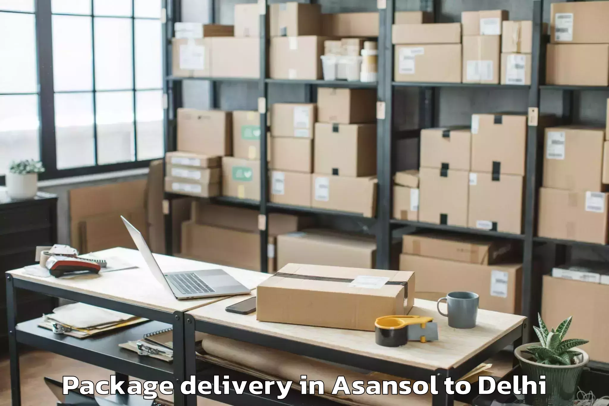 Leading Asansol to City Centre Mall Dwarka Package Delivery Provider